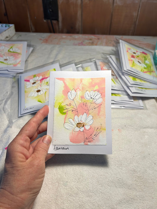Cartes de vœux Fleurs-Marguerites